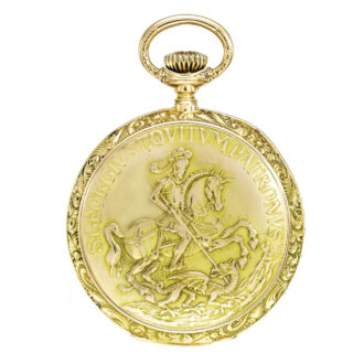Swiss 18K pink gold open faced lever pocket watch Circa 1893