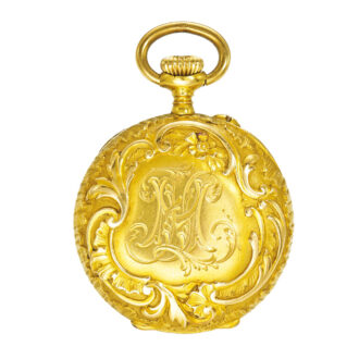 A Swiss small yellow gold open-faced pendant watch Circa 1903
