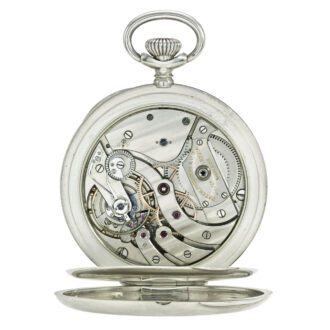 A Swiss silver open-faced keyless lever deck watch Circa 1914