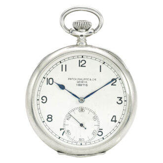 A Swiss silver open-faced keyless lever deck watch Circa 1914