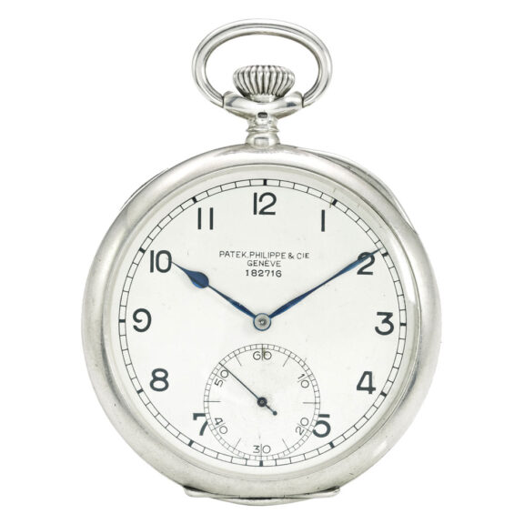 A Swiss silver open-faced keyless lever deck watch Circa 1914