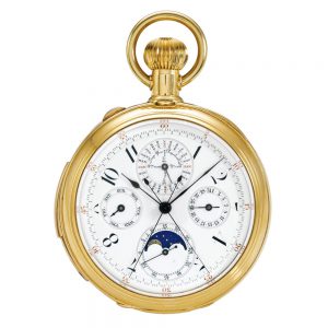 Swiss gold minute repeating perpetual calendar watch Circa 1900