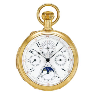 Swiss gold minute repeating perpetual calendar watch Circa 1900