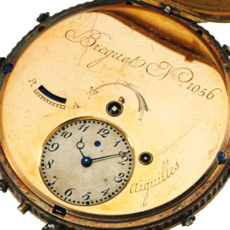 A rare French gold enamel and diamond-set montre a tact 1803 A rare French gold enamel and diamond-set montre a tact 1803