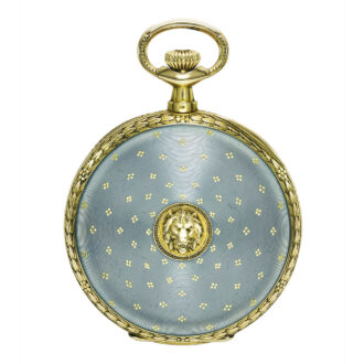 Swiss gold and enamel open faced lever watch Circa 1905