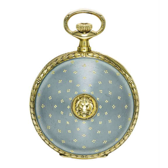 Swiss gold and enamel open faced lever watch Circa 1905