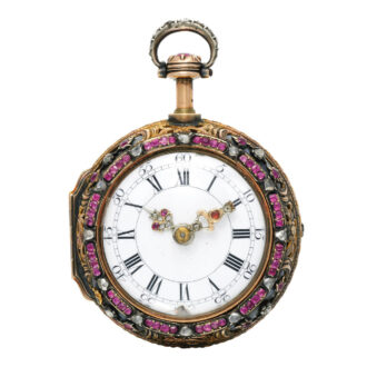 English gold, agate, diamond, ruby, quarter repeater Circa 1760