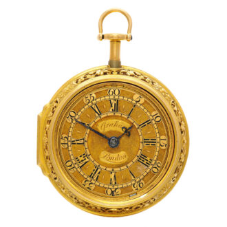 English gold quarter repeating pair cased verge watch Circa 1724