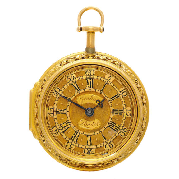 English gold quarter repeating pair cased verge watch Circa 1724
