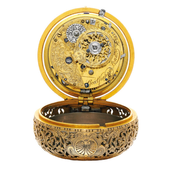 English gold quarter repeating pair cased verge watch Circa 1724 English gold quarter repeating pair cased verge watch Circa 1724