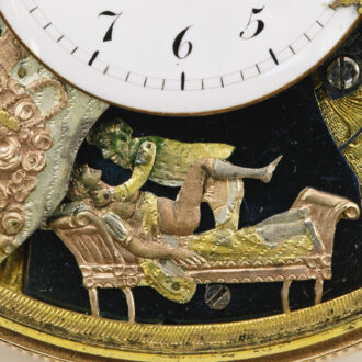 Swiss gold quarter repeating erotic automation watch Circa 1800