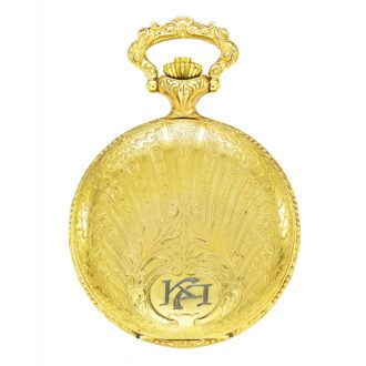 Swiss gold-plated hunting cased musical watch Circa 1990