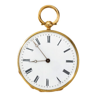 A Swiss rare gold enamel and pearl pendant watch Circa 1844
