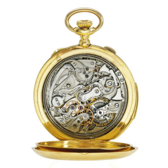 Swiss gold minute repeating split seconds chronograph Circa 1910