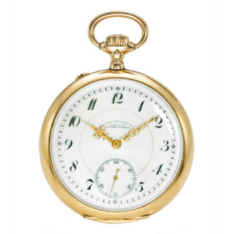 A German pink gold open-faced keyless lever watch Circa 1894