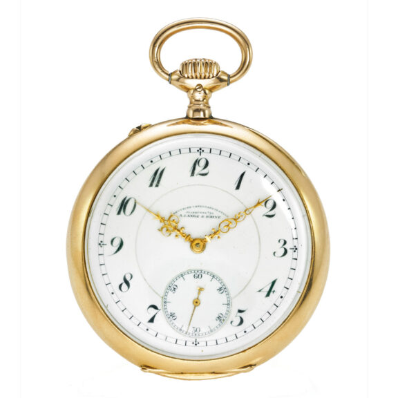 A German pink gold open-faced keyless lever watch Circa 1894