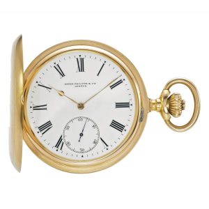 Swiss 18K gold hunting cased keyless lever watch Circa 1904