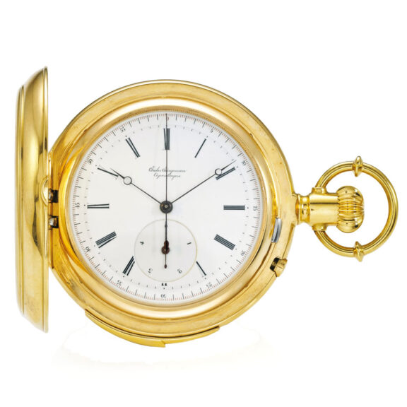 Swiss gold five-minute repeating chronograph watch Circa 1900