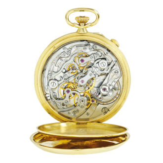 Swiss gold split seconds chronograph with register Circa 1930