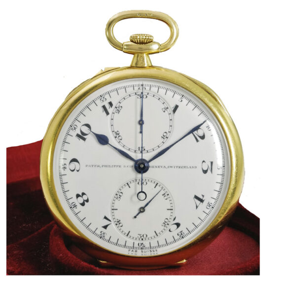 A fine Swiss gold keyless watch with chronograph Ccirca 1901 A fine Swiss gold keyless watch with chronograph Ccirca 1901