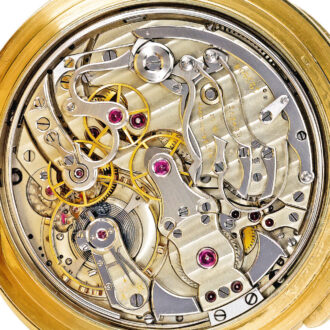 Swiss gold complicated keyless lever pocket watch Circa 1904 Swiss gold complicated keyless lever pocket watch Circa 1904