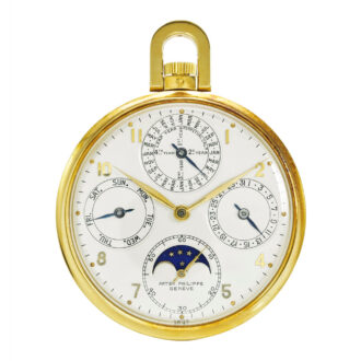 A Swiss perpetual calendar watch with moon phases Circa 1949
