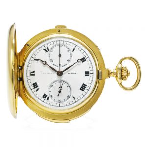 Swiss historically gold minute repeating chronograph Circa 1905