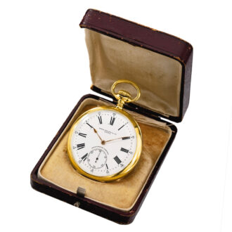 Fine Swiss yellow gold keyless lever pocket watch Circa 1912 Fine Swiss yellow gold keyless lever pocket watch Circa 1912