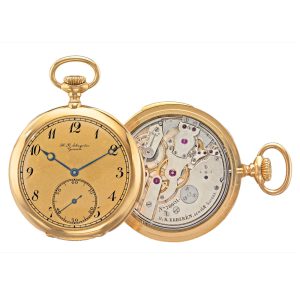 A fine Swiss yellow gold minute repeating watch Circa 1925