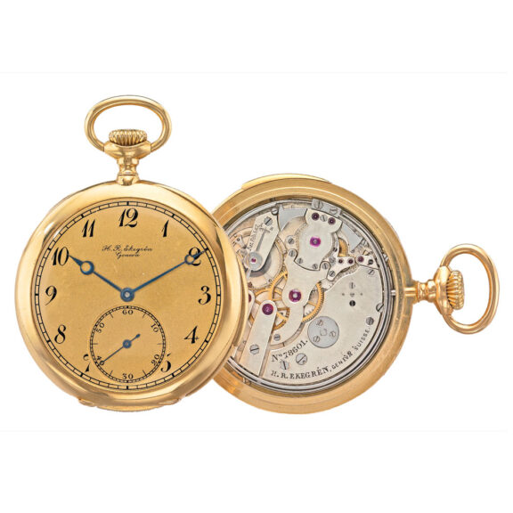 A fine Swiss yellow gold minute repeating watch Circa 1925