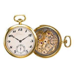 A fine Swiss rare yellow gold minute repeating watch Circa 1920