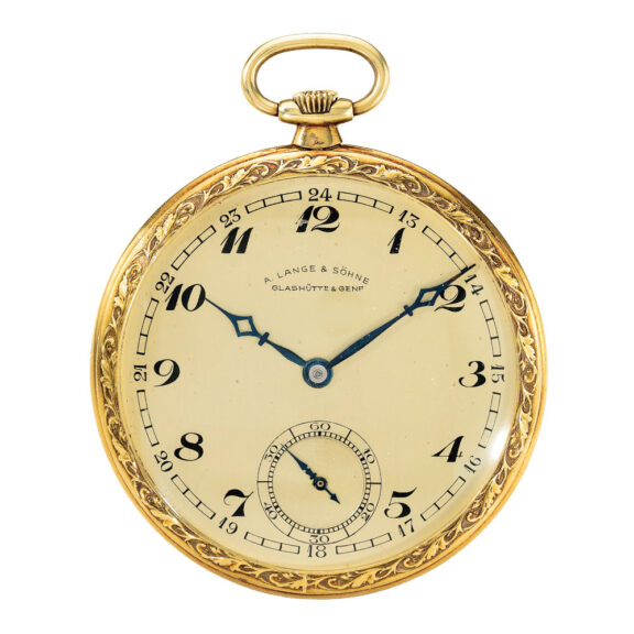 A fine German yellow gold open faced pocket watch Circa 1910