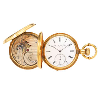 A rare Swiss gold hunting cased chronometer watch Circa 1880