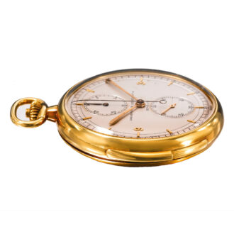 A rare Swiss gold minute repeating chronograph Circa 1936 A rare Swiss gold minute repeating chronograph Circa 1936