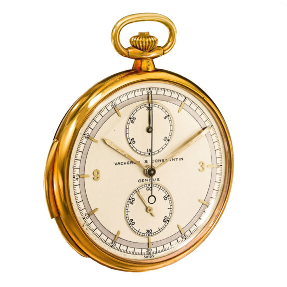 A rare Swiss gold minute repeating chronograph Circa 1936 A rare Swiss gold minute repeating chronograph Circa 1936