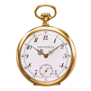 Fine Swiss 18K yellow gold open faced lever watch Circa 1910