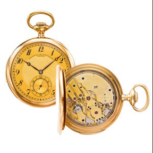 A rare Swiss yellow gold minute repeating watch Circa 1910