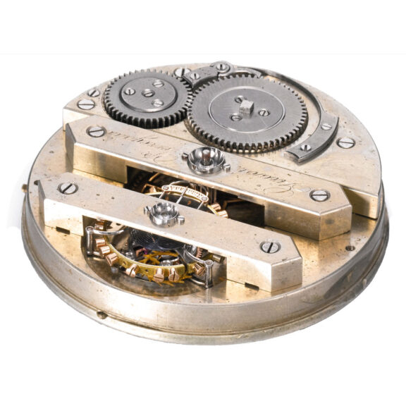 A very rare Swiss pink gold tourbillon pocket watch Circa 1880 A very rare Swiss pink gold tourbillon pocket watch Circa 1880