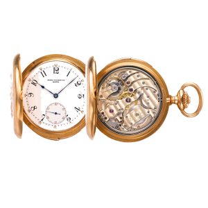 Swiss 18K pink gold five minute repeating watch Circa 1893