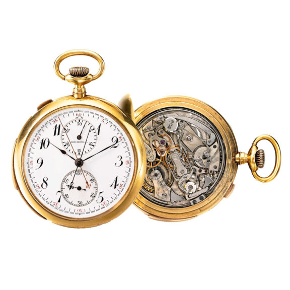 Swiss gold minute repeating split seconds chronograph Circa1902