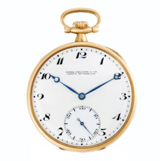 Swiss yellow gold open faced keyless lever watch Circa 1917