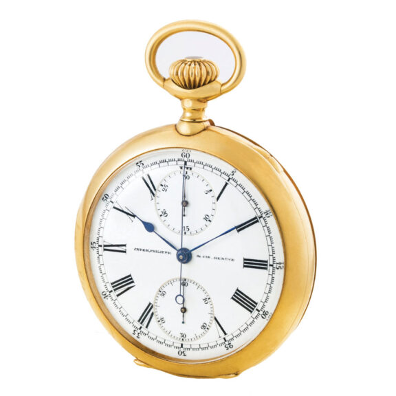 Swiss 18K yellow gold chronograph pocket watch Circa 1903