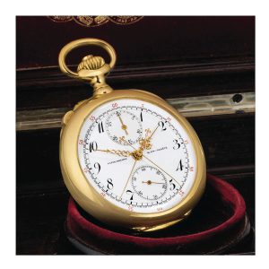 A gold Swiss split-second chronograph with register Circa 1904