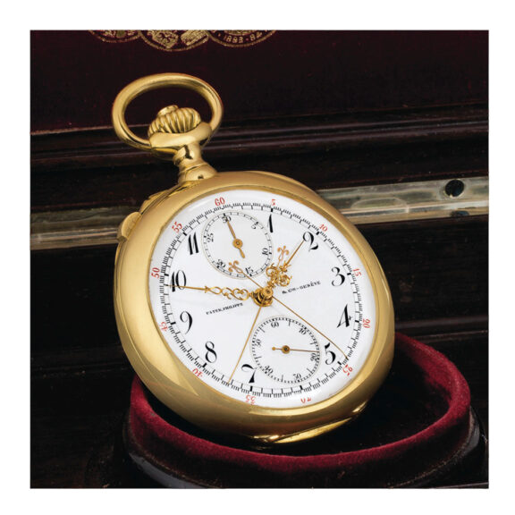 A gold Swiss split-second chronograph with register Circa 1904