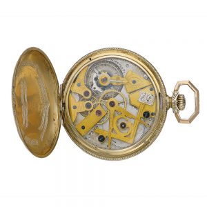 American Masonic yellow gold open faced watch Circa 1925