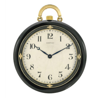 Fine French onyx and enamel lever pocket watch Circa 1920