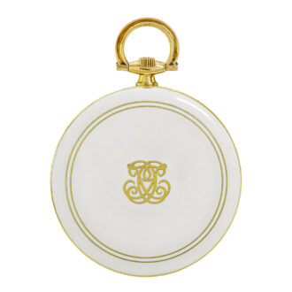 A rare French slim yellow gold and enamel watch Circa 1910