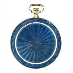 An ultra slim Swiss yellow gold and enamel watch Circa 1910