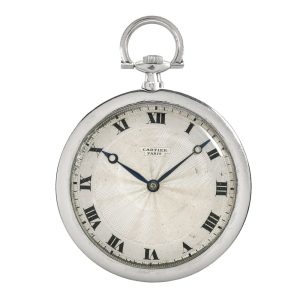 A fine slim French platinum open faced lever watch Circa 1905