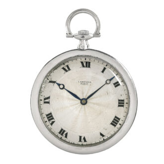 A fine slim French platinum open faced lever watch Circa 1905